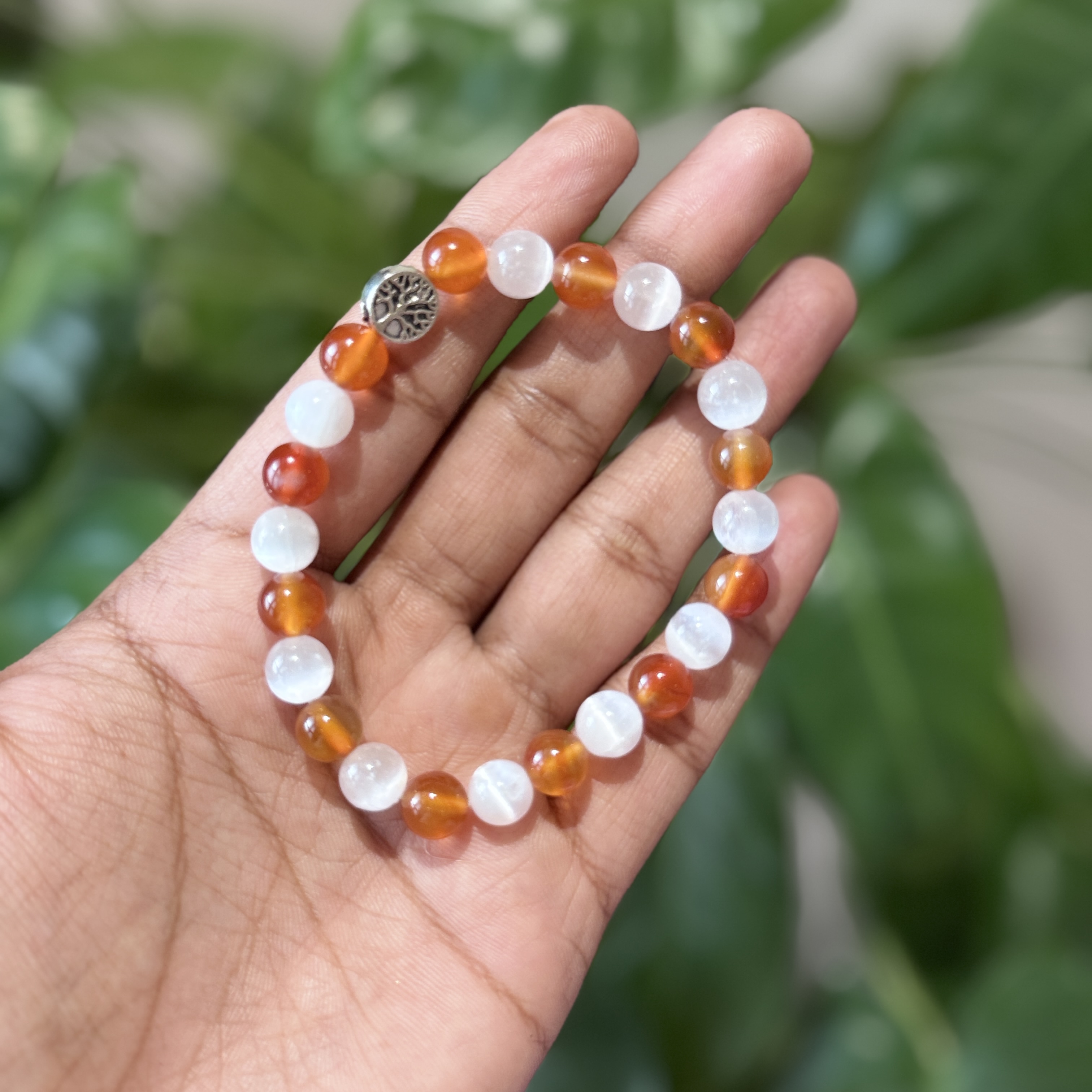 Selenite + Carnelian