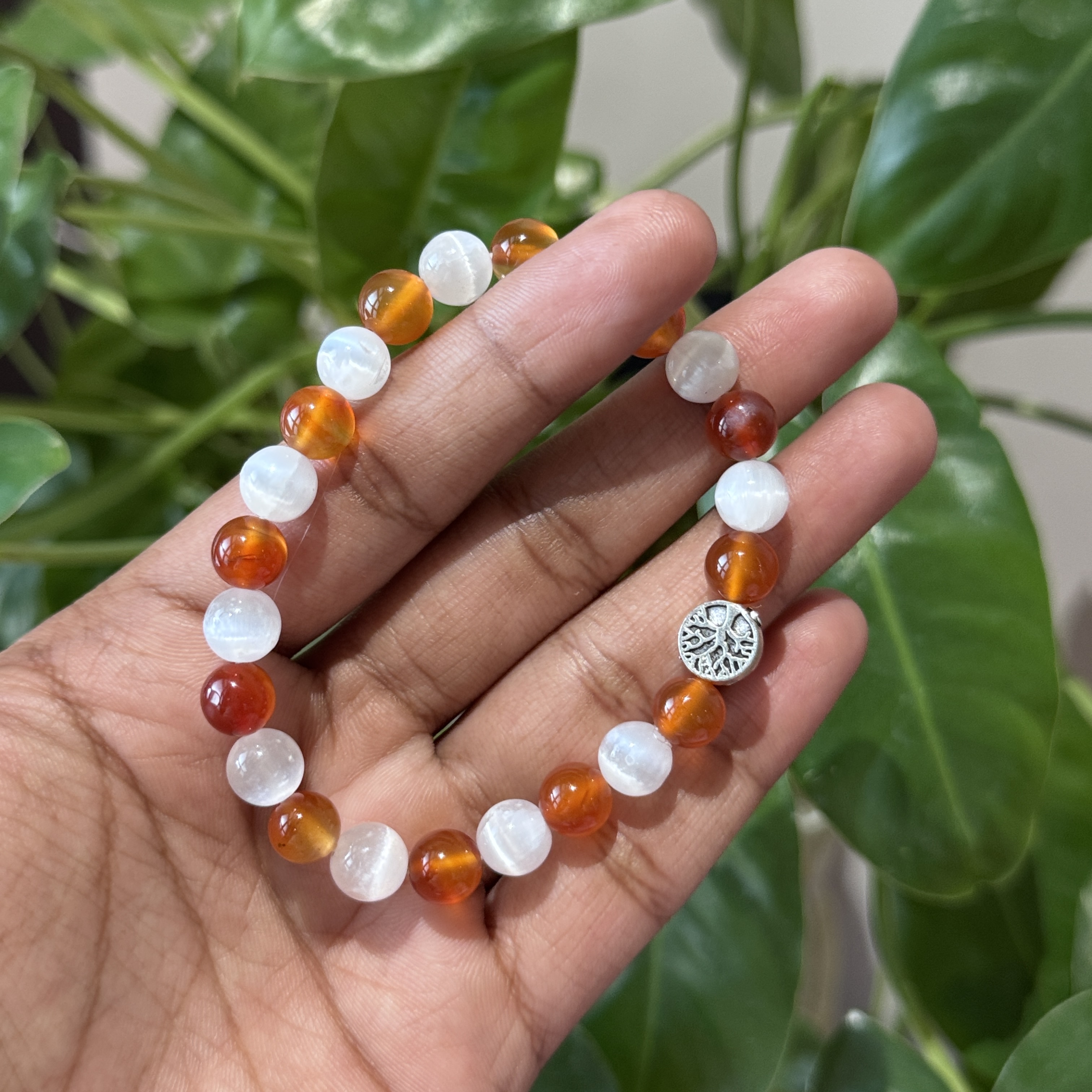 Selenite + Carnelian Selenite + Carnelian