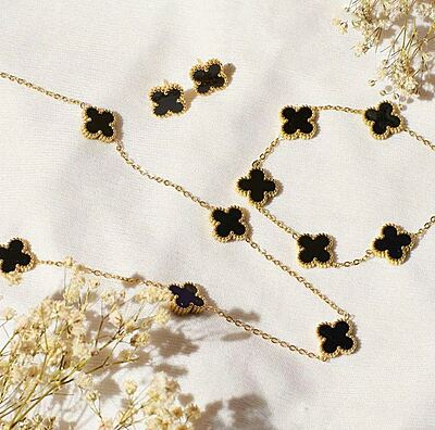 Anti Tarnish Clover Jewellery Set For Girls And Women