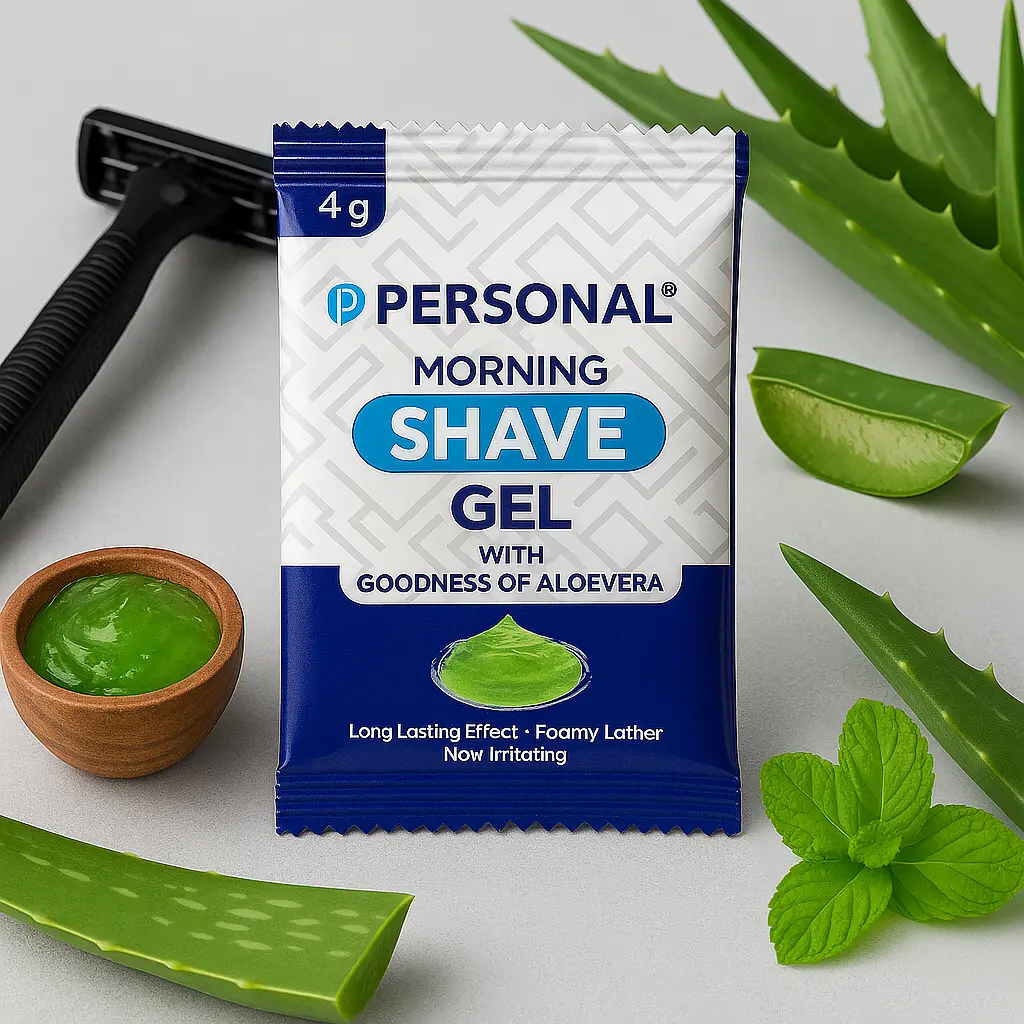 Personal Morning Shave Gel – Single Use | 4g Aloe Vera Formula for Hotel Personal Morning Shave Gel – Single Use | 4g Aloe Vera Formula for Hotel