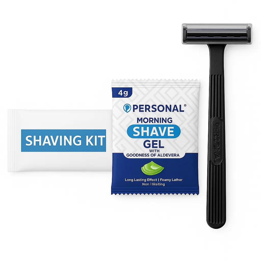 Hotel Shaving Kit – With Shaving Gel & Disposable Razor (Single Use)