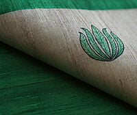 Ghicha Silk Handloom Tussar Green Madhubani with BP Ghicha Silk Handloom Tussar Green Madhubani with BP