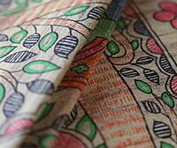 Ghicha Silk Handloom Tussar Madhubani with BP Ghicha Silk Handloom Tussar Madhubani with BP
