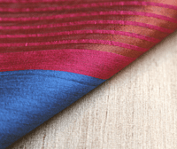 Ghicha Silk Ikkat Saree Handloom Tussar Cerullian Blue and Maroon with BP