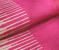 Ghicha Silk Ikkat Saree Handloom Tussar Cerullian Blue and Maroon with BP