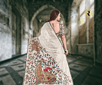 Kantha Stitch Ghicha Silk Tussar Kantha Stitch Ghicha Silk Tussar