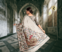 Kantha Stitch Ghicha Silk Tussar Kantha Stitch Ghicha Silk Tussar