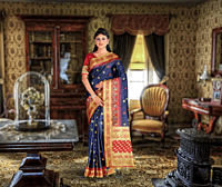 Samudrika Blue Kashmiri Silk Samudrika Blue Kashmiri Silk
