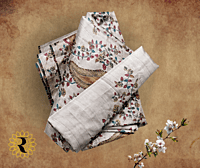 Kantha Stitch Ghicha Silk Tussar Kantha Stitch Ghicha Silk Tussar