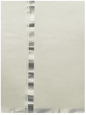 Ramraj Mens Kora Double Dhoti 1" Silver Jari Border Silver Mark