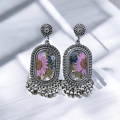 Floral Resin Jhumka 001
