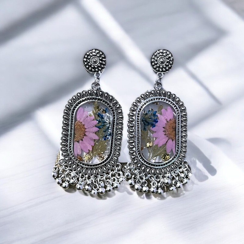 Floral Resin Jhumka 001