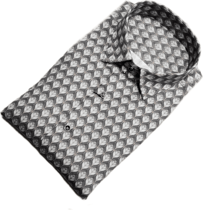 Slate Gray Printed Shirt