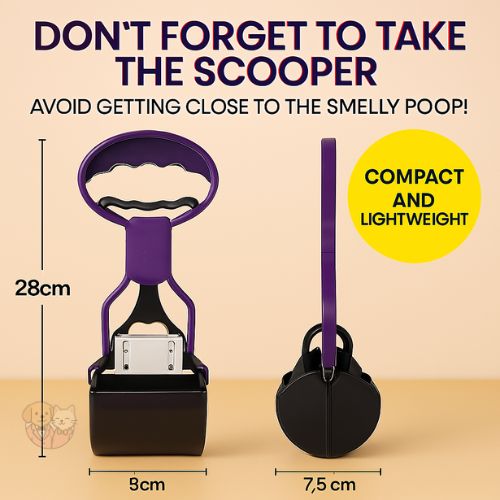 SmartyPet Small Pet Scooper – Lightweight Poop Picker for Dogs & Cats