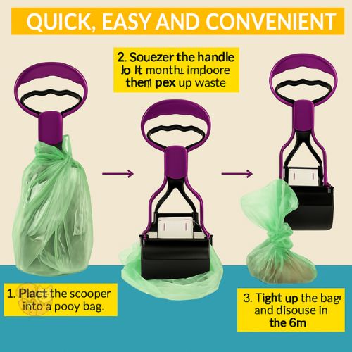 SmartyPet Small Pet Scooper – Lightweight Poop Picker for Dogs & Cats