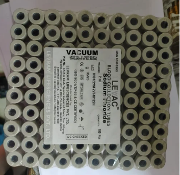 Levram Blood Collection Tubes - Sodium Fluoride (Vacuum) Levram Blood Collection Tubes - Sodium Fluoride (Vacuum)