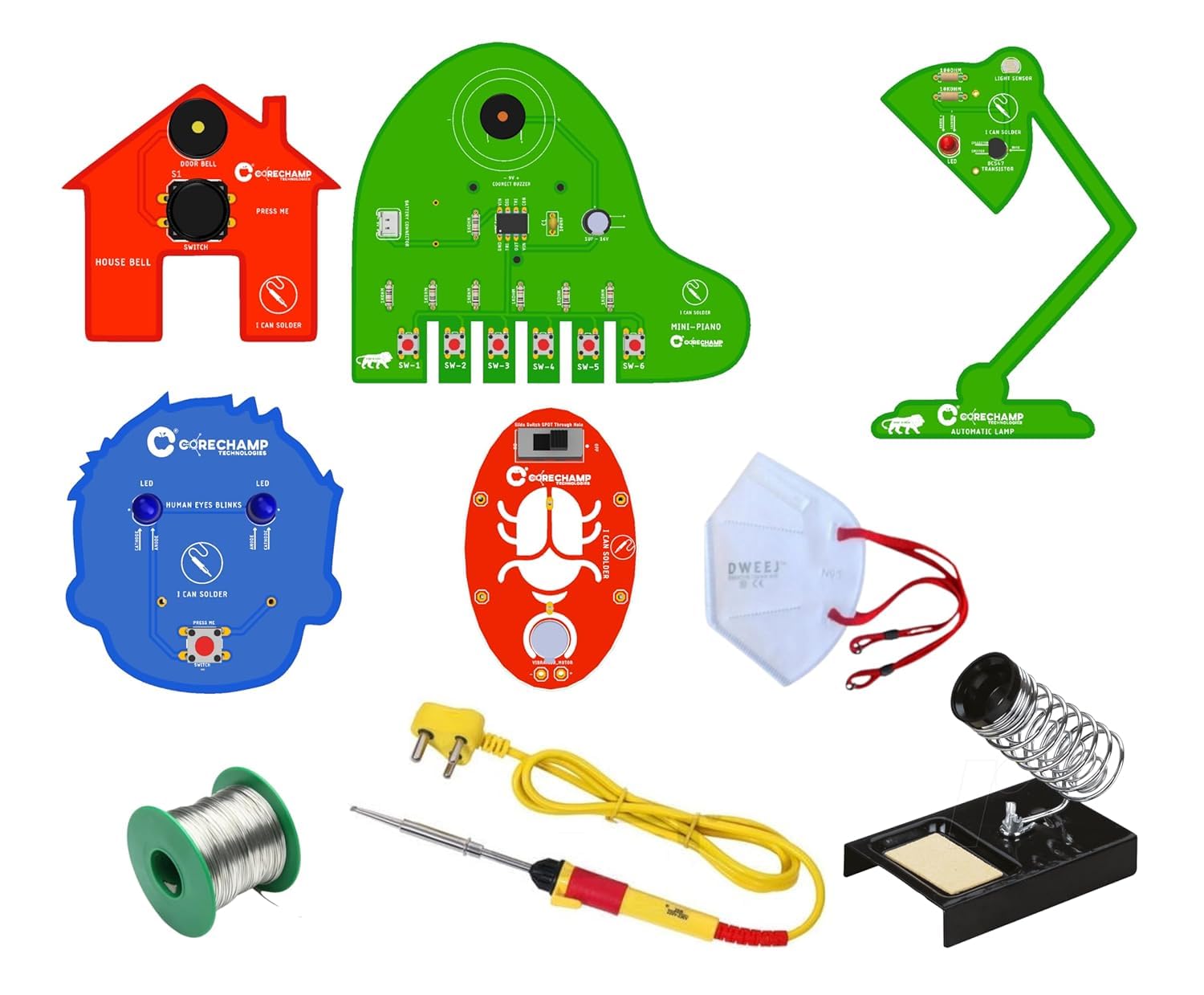 Soldering Ninja | Master the Art of Soldering with Precision Kit and 6 PCBs | Age 10+ Soldering Ninja | Master the Art of Soldering with Precision Kit and 6 PCBs | Age 10+