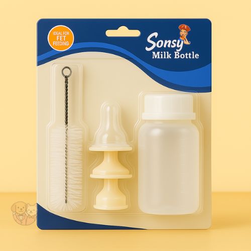 Sonsy Puppy & Kitten Milk Bottle Kit โ 150ml Feeder for Newborn Pets Sonsy Puppy & Kitten Milk Bottle Kit โ 150ml Feeder for Newborn Pets