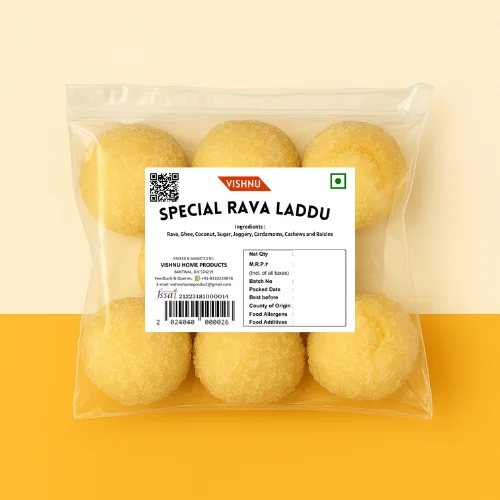 Vishnu Special Rawa Laddu | Rava Laddu | Delicious & Traditional Sweet Treat! – 8pcs