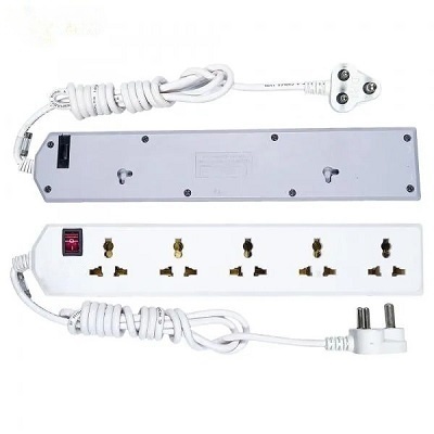 Spike 5+1 Way | International Socket with Single Switch | 5 Way Extension Board  Extension Cord | Multi Plug Socket for Home Wall, Office 