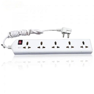 Spike 5+1 Way | International Socket with Single Switch | 5 Way Extension Board  Extension Cord | Multi Plug Socket for Home Wall, Office 