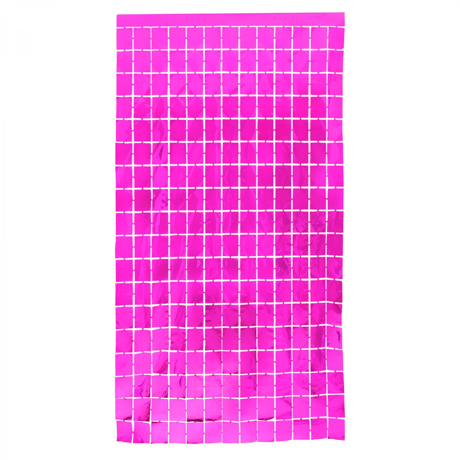 Square Foil Curtain Pink | (3x6 Feet) Square Foil Curtain Pink | (3x6 Feet)