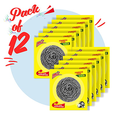 LIMOZ | Stainless Steel Scrub 11G (Pack of 12) LIMOZ | Stainless Steel Scrub 11G (Pack of 12)