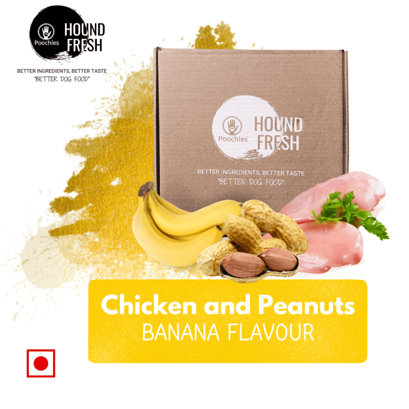 Hound Fresh Chicken and Peanut Dog Fresh Food, Banana Flavoured