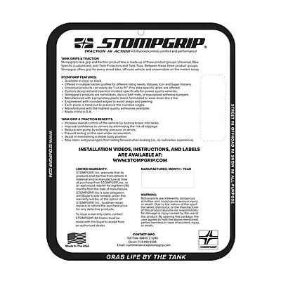 Stompgrip Tank Grips for Ducati Supersport 950 2017-2025