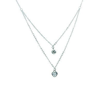 Layered Chain - Stone Heart Layered Chain - Stone Heart