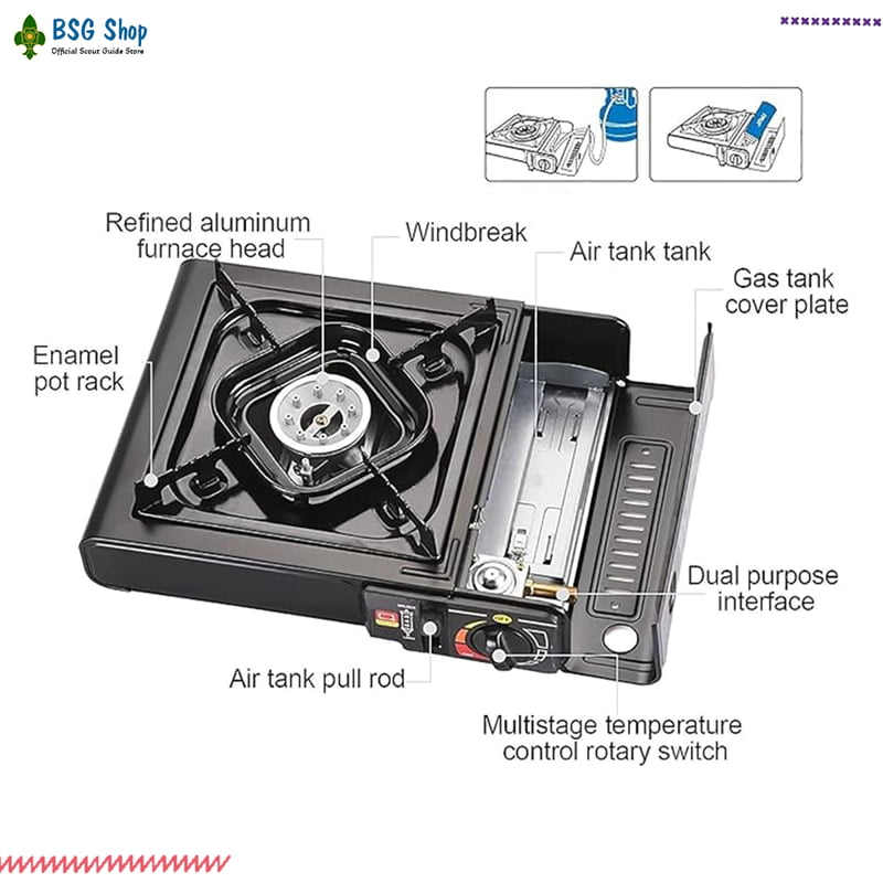 Camp Stove Portable Dual Fuel Butane Stove Gas