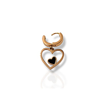Anti-Tarnish Stylish Heartin Embellished Heart Hoops Earrings Anti-Tarnish Stylish Heartin Embellished Heart Hoops Earrings