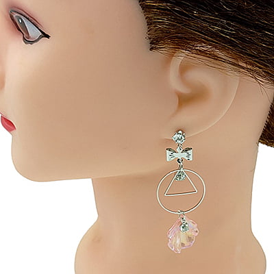 Stylish SIlver Designed Pink Conch Drop Earrings Stylish SIlver Designed Pink Conch Drop Earrings