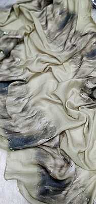 Viscose Summer Cool Cotton 3d Print Design and Crystal Stone