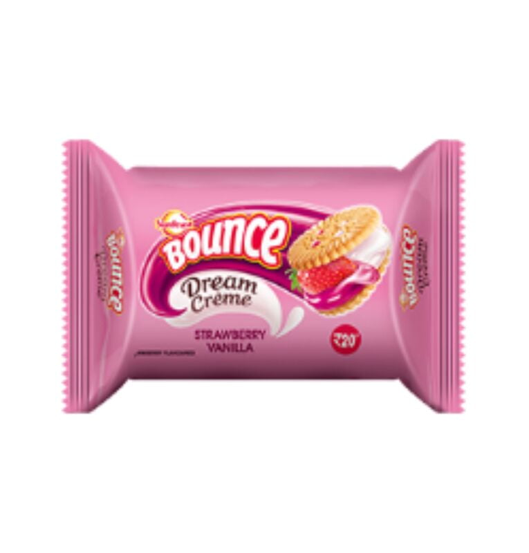Sunfeast Bounce Dream Creme - Strawberry Vanilla Sunfeast Bounce Dream Creme - Strawberry Vanilla