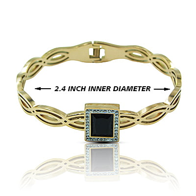 Stainless Steel Bracelet - Swirl Strap Black Stainless Steel Bracelet - Swirl Strap Black