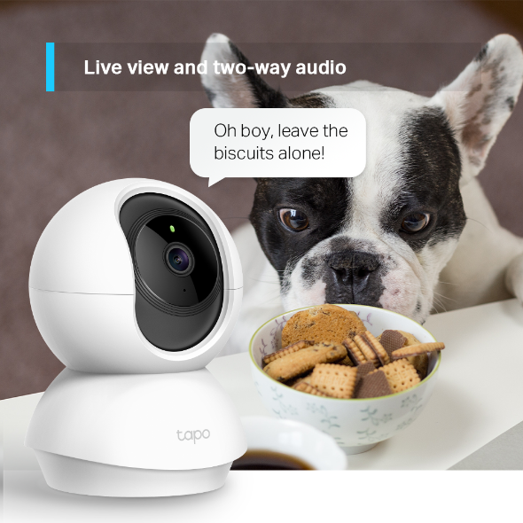 TP-Link Tapo TC70 2MP 1080P Indoor PT Smart WiFi Camera, 360 View, Works with Alexa & Google Home, 2-Way Audio, Night Vision, SD Storage TP-Link Tapo TC70 2MP 1080P Indoor PT Smart WiFi Camera, 360 View, Works with Alexa & Google Home, 2-Way Audio, Night Vision, SD Storage