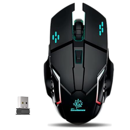 Open Box RPM Euro Games Wireless Gaming Mouse | Rechargeable-500 mAH Battery | Upto 3200 DPI | 6 Buttons Wireless Optical Gaming Mouse Open Box RPM Euro Games Wireless Gaming Mouse | Rechargeable-500 mAH Battery | Upto 3200 DPI | 6 Buttons Wireless Optical Gaming Mouse
