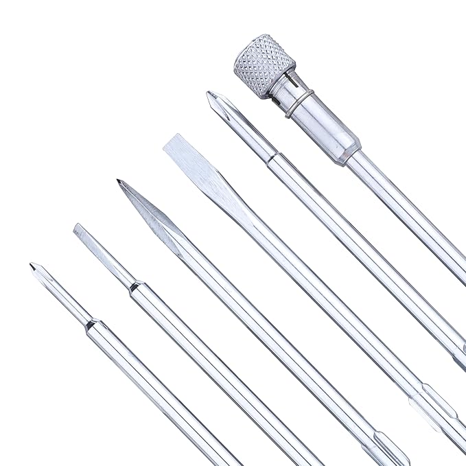 Screw Driver Set with Bulb - 840 (Neon, Silver and Green) Screw Driver Set with Bulb - 840 (Neon, Silver and Green)