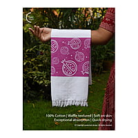 Cotton Waffle Bath Towel (new) - Flying Fruits Pack (Pack of 2)