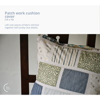 Cushion Cover - Patchwork with lace