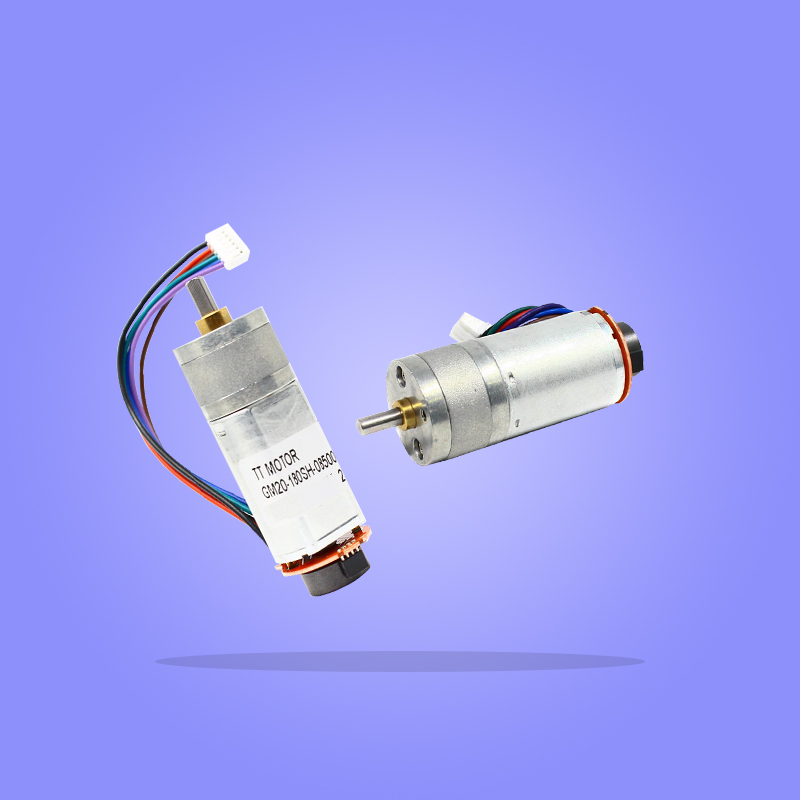 TT Motor – N25 12V 75RPM Metal Gear Motor With Encoder D Type Shaft