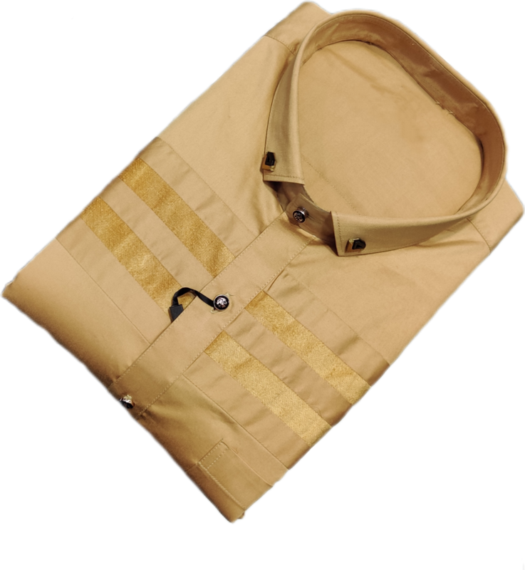 Tan Brown Designer Shirt