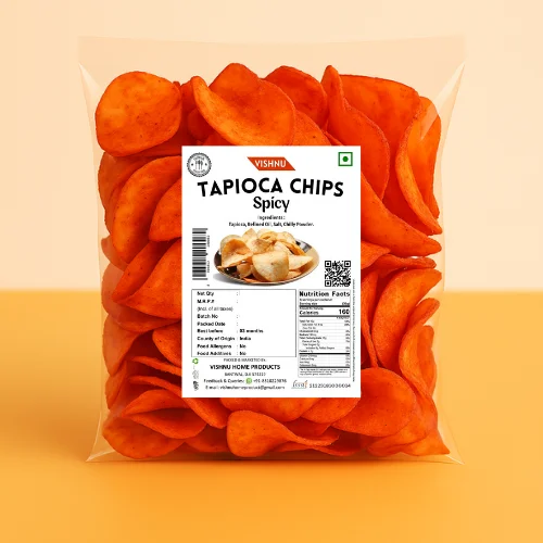 Vishnu Special Spicy Tapioca Chips – Crispy & Fiery Delight!