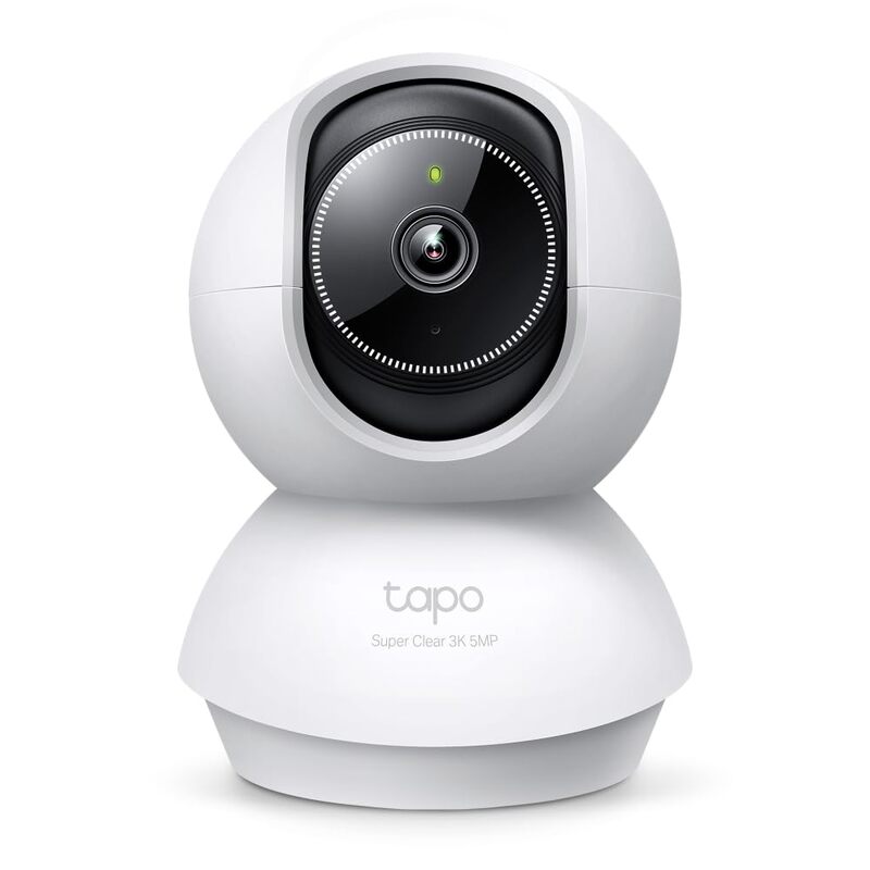 Tapo C230 Smart Pan/Tilt AI Home Security Wi-Fi Camera 3K 5MP 1620p, Two-Way Audio, Voice Control, Night Vision, Baby Crying Detection, Motion Tracking, Smart AI Detection and Notifications