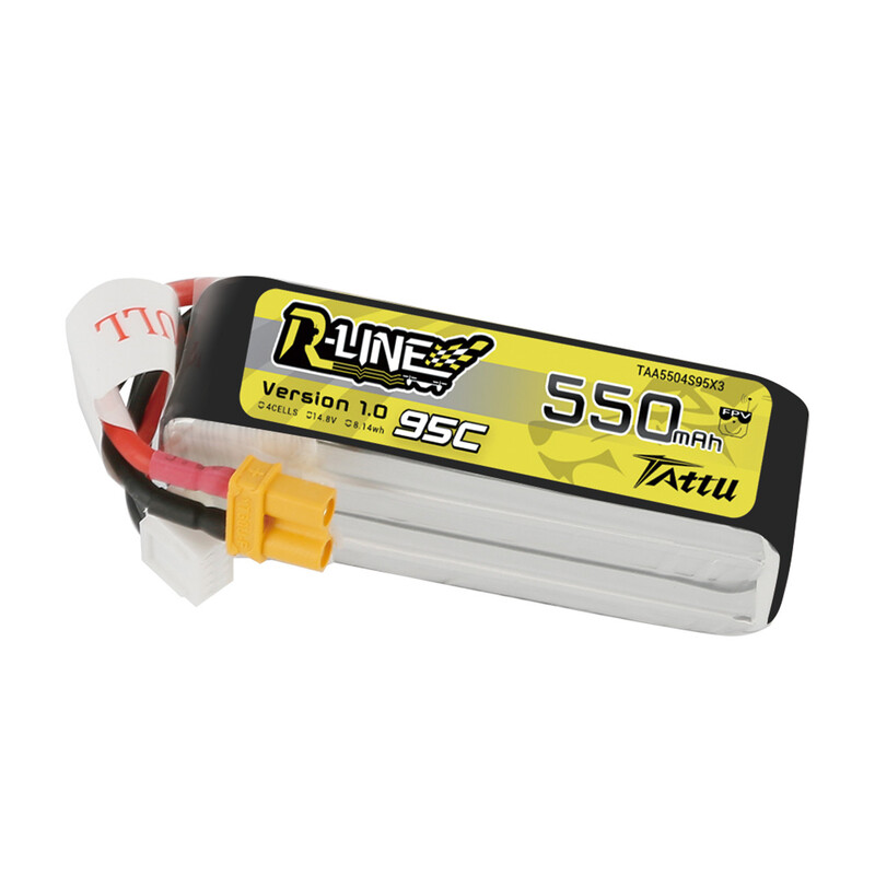 Tattu R-Line 550mAh 95C 14.8V 4S Lipo Battery Tattu R-Line 550mAh 95C 14.8V 4S Lipo Battery