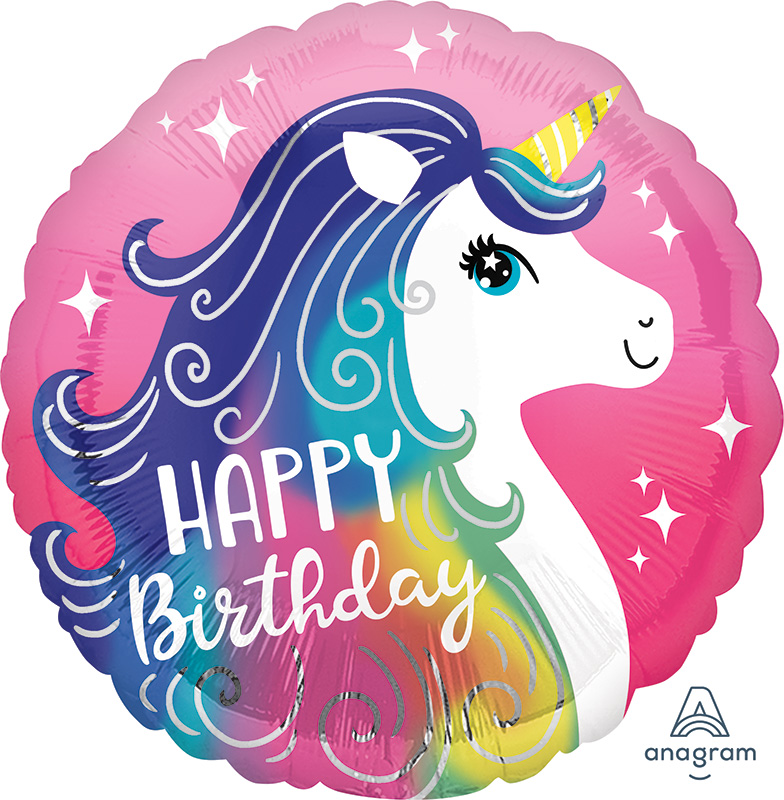 Anagram- Unicorn Happy Birthday Balloon 18" -181327 Anagram- Unicorn Happy Birthday Balloon 18" -181327