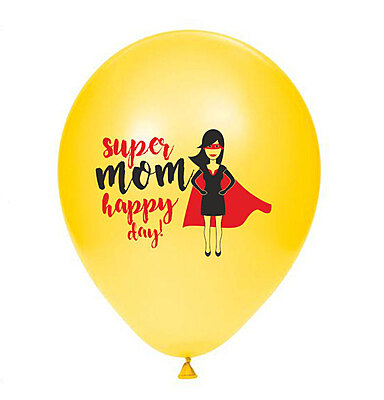 The Magic Balloon Store - Happy Mother’s Day Balloon, ‘Super Mom Happy Day’ balloons for Decor