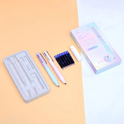 Fountain Pen for Students ( Nebula Aurora) ( 6 Refills ) Fountain Pen for Students ( Nebula Aurora) ( 6 Refills )