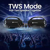 Portronics Thunder 2.0 60W Wireless Bluetooth Party Speaker with Dual Passive Radiator (black) Portronics Thunder 2.0 60W Wireless Bluetooth Party Speaker with Dual Passive Radiator (black)